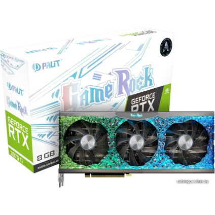 Видеокарта Palit GeForce RTX 3070 Ti GameRock 8GB GDDR6X NED307T019P2-1047G