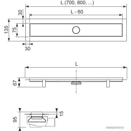 Трап/канал Tece Linus 15103090