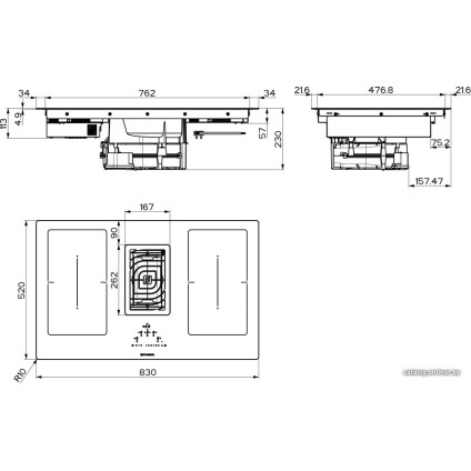 Варочная панель Faber Galileo Smart BK Glass A830 340.0577.694