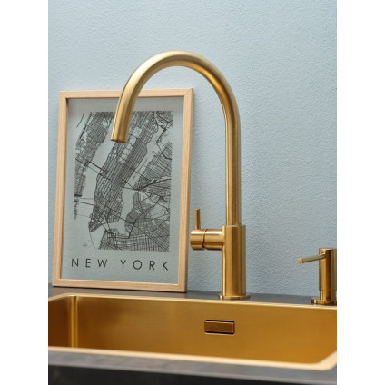 Кухонная мойка Reginox New York 50x40 (L) OKG Comfort Gold Flax R35160