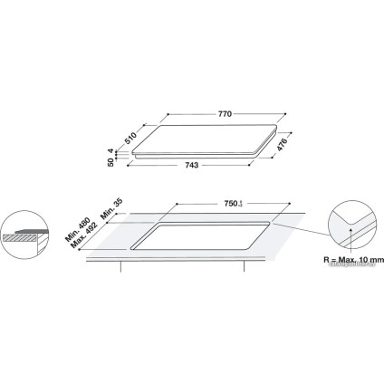 Варочная панель Whirlpool WL S3377 BF