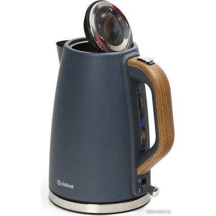 Электрический чайник Platinet Velvet Wooden (синий)