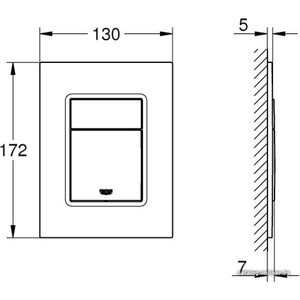 Панель смыва Grohe Skate Cosmopolitan S 37535SH0 (белый)