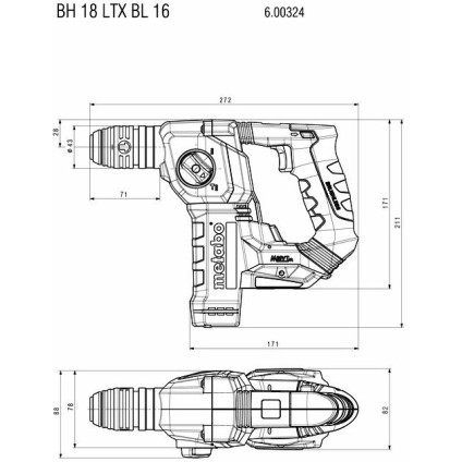 Перфоратор Metabo BH 18 LTX BL 16 600324840 (без АКБ, кейс)