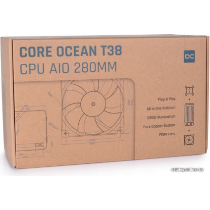Система жидкостного охлаждения для процессора Alphacool Core Ocean T38 AIO 280 13053