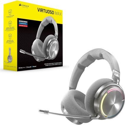 Наушники Corsair Virtuoso Max Wireless (серебристый)