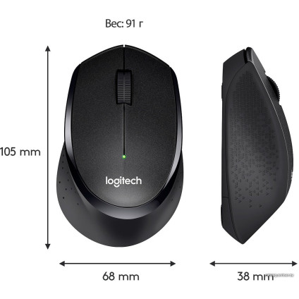 Мышь Logitech B330 Silent Plus (черный)