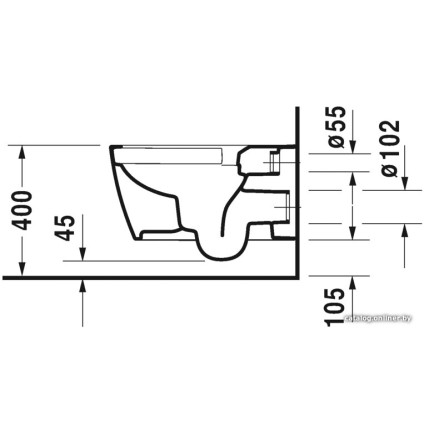 Унитаз подвесной Duravit ME by Starck 45290900A1