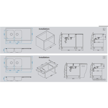 Кухонная мойка Alveus Classic Pro 100 1130474
