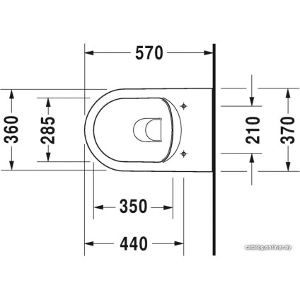 Унитаз подвесной Duravit ME by Starck 45290900A1