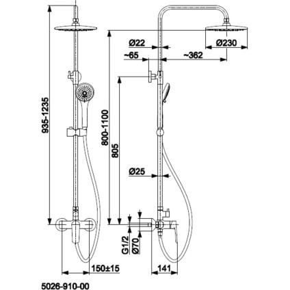 Душевая система  KFA Tanzanit 502691000