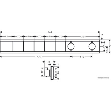 Смеситель без скрытого механизма Hansgrohe RainSelect 15384700 (белый)