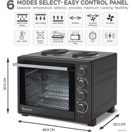 Мини-печь TurboTronic TT-EV35TS