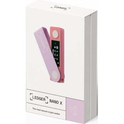 Аппаратный криптокошелек Ledger Nano X (розовый)