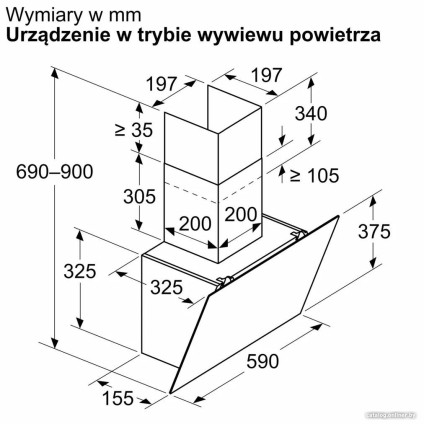 Кухонная вытяжка Bosch Serie 2 DWK65DK60