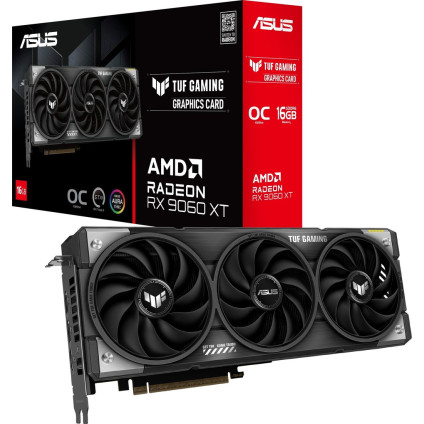 Видеокарта ASUS TUF Gaming Radeon RX 9060 XT OC Edition 16GB GDDR6 TUF-RX9060XT-O16G-GAMING