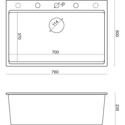 Кухонная мойка Quadron HQM7650U5BS
