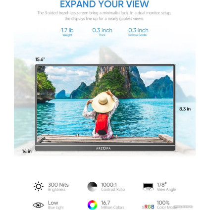 Портативный монитор Arzopa S1 Table