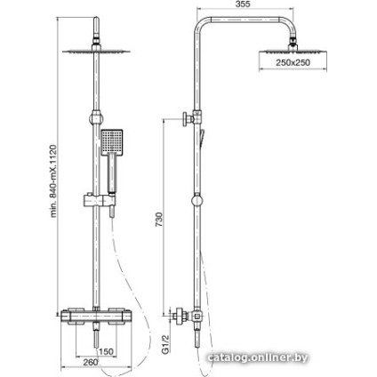 Душевая система  Valvex Cubus 2447130