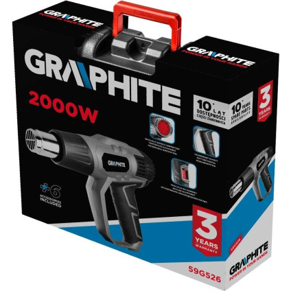 Промышленный фен GRAPHITE 59G526 (кейс)