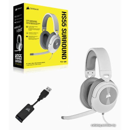 Наушники Corsair HS55 Surround (белый)