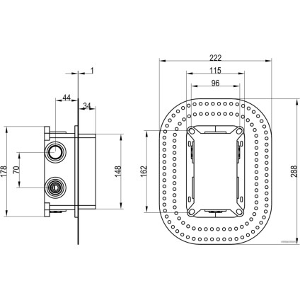 Монтажная коробка Villeroy & Boch Universal TVD000651000