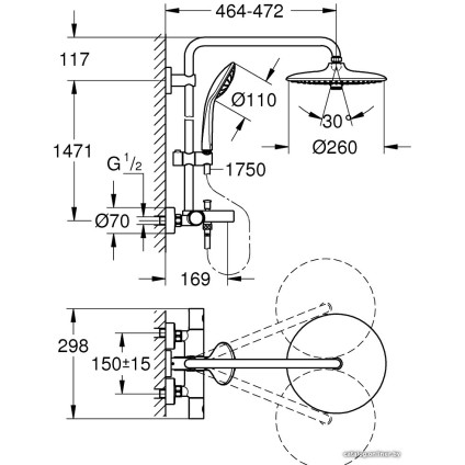 Душевая система  Grohe Euphoria System 260 27475001