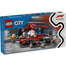 Конструктор LEGO City 60443 Пит-стоп F1 с автомобилем Ferrari