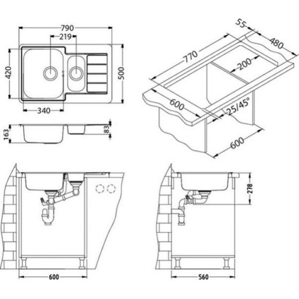 Кухонная мойка Alveus Line 70 1082081