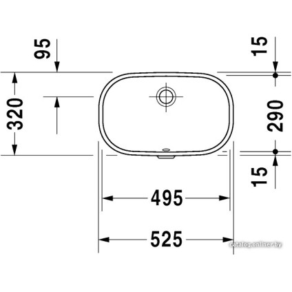 Умывальник Duravit D-Code 52.5x32 (0338490000)
