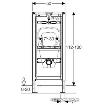 Инсталляция для писсуара Geberit DuoFix 111.686.00.1