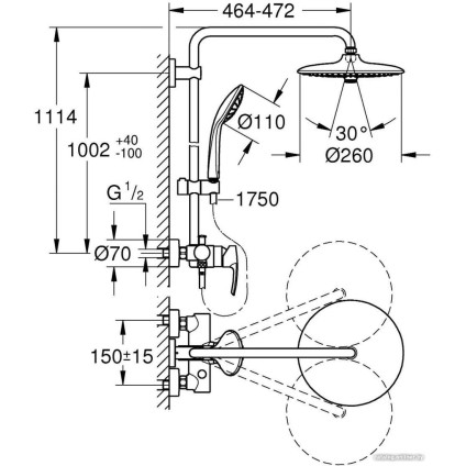 Душевая система  Grohe Euphoria System 260 27473002