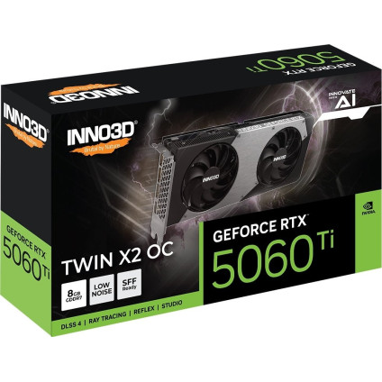 Видеокарта Inno3D GeForce RTX 5060 Ti 8GB Twin X2 OC N506T2-08D7X-193075N