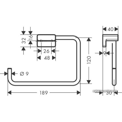 Держатель для полотенца Hansgrohe AddStoris 41754000
