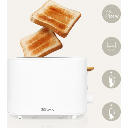 Тостер Zeegma Tostee White Wood