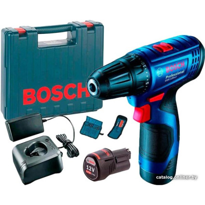 Дрель-шуруповерт Bosch GSR 120-LI Professional 06019G8002 (с 2-мя АКБ, кейс, оснастка)