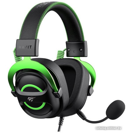 Наушники Havit Gamenote H2002e (черный/зеленый)