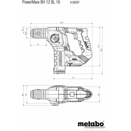 Перфоратор Metabo POWERMAXX BH 12 BL 16 600207840 (без АКБ)