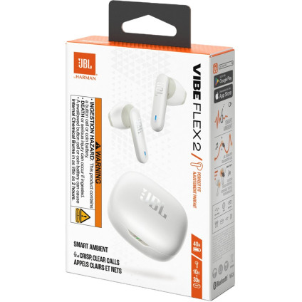 Наушники JBL Vibe Flex 2 (белый)