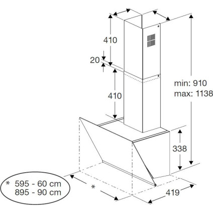 Кухонная вытяжка BEKO BHCA96641BFBHS