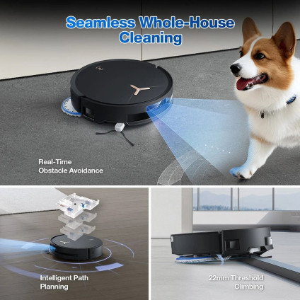 Робот-пылесос Ecovacs Deebot T50 Max Pro Omni (черный)