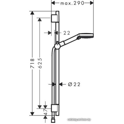 Душевой гарнитур  Hansgrohe Vernis Blend 26422670 (черный матовый)