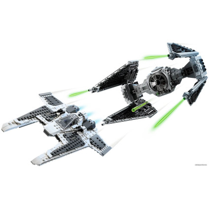 Конструктор LEGO Star Wars 75348 Мандалорский истребитель-клык против TIE Interceptor