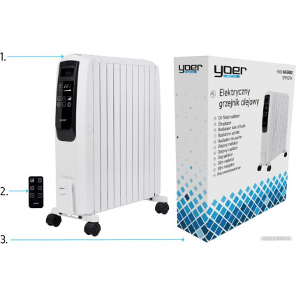 Масляный радиатор Yoer Inferno OFR1025W