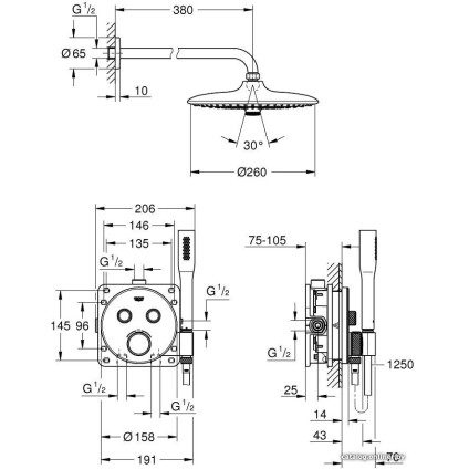 Душевая система  Grohe Grohtherm Smartcontrol 34744000