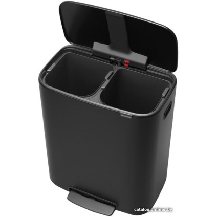 Система сортировки мусора Brabantia Bo Pedal Bin 2 x 30 л (черный матовый)