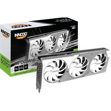 Видеокарта Inno3D GeForce RTX 5070 Ti X3 OC White N507T3-16D7X-176068W