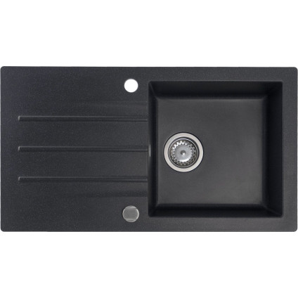 Кухонная мойка Kernau KGS A 50 1B1D Black Metallic