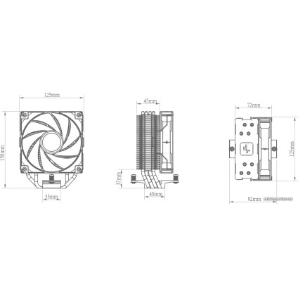 Кулер для процессора DeepCool AG400 BK ARGB R-AG400-BKANMC-G-2