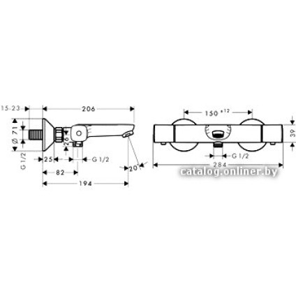 Смеситель Hansgrohe Ecostat Universal 13123000